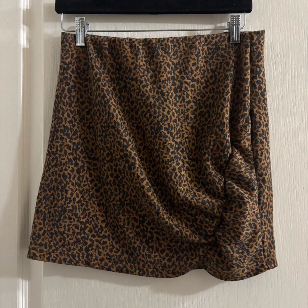 Urban Outfitters Leopard Print Mini Skirt